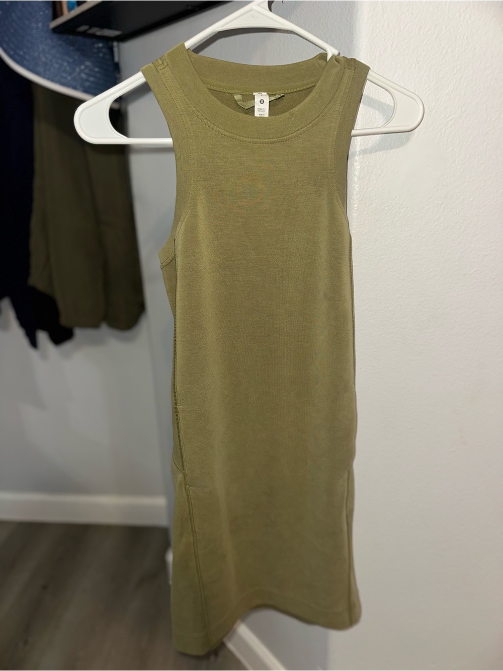 lululemon athletica Olive Ribbed Tank Dress